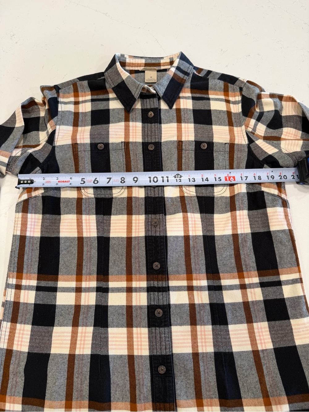 Duluth Trading Co Wonen’s Plaid Button-Down Shirt - Medium - Picture 4 of 5
